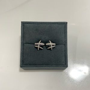 David Yurman Cable Wrap Stud Earrings with Black Onyx and Pavé Diamonds